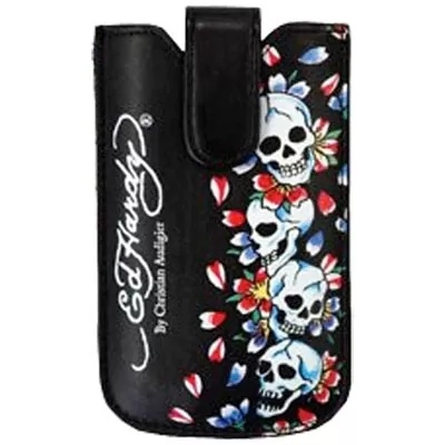 matshop.gr - ED HARDY ΘΗΚΗ UNIVERSAL TIKI SKULLS BLACK SIZE M OR