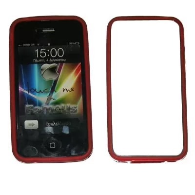 matshop.gr - VOLTE-TEL ΘΗΚΗ IPHONE 4G/4S BUMPER TPU ΚΟΚΚΙΝΗ