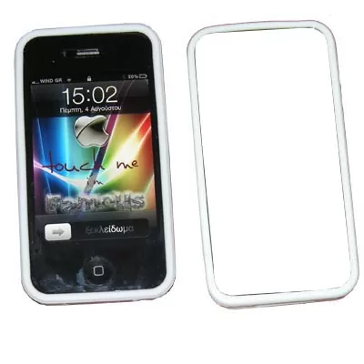 matshop.gr - VOLTE-TEL ΘΗΚΗ IPHONE 4G/4S BUMPER TPU ΑΣΠΡΗ