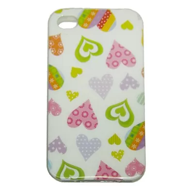 matshop.gr - VOLTE-TEL ΘΗΚΗ IPHONE 4G/4S FACEPLATE WHITE WITH HEARTS V025