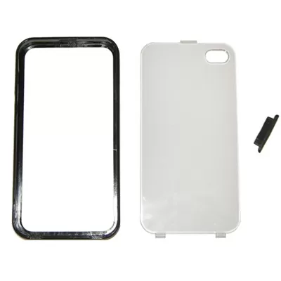 matshop.gr - VOLTE-TEL ΘΗΚΗ IPHONE 4G/4S FACEPLATE-BUMPER V034 BLACK-TRANSPARENT