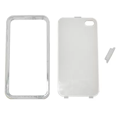 matshop.gr - VOLTE-TEL ΘΗΚΗ IPHONE 4G/4S FACEPLATE-BUMPER V035 WHITE-TRANSPARENT