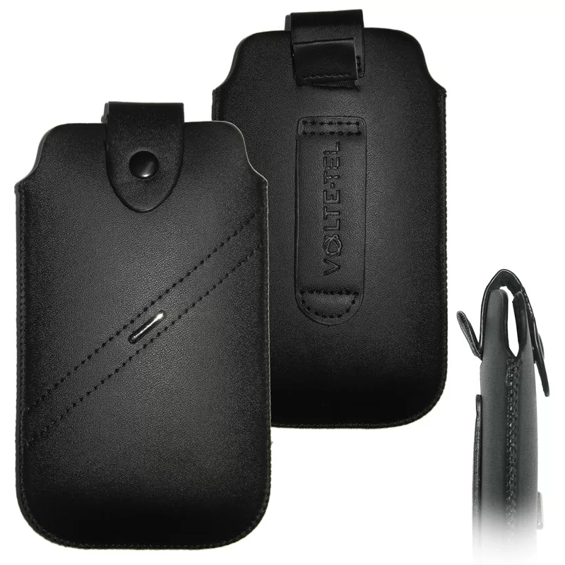 matshop.gr - VOLTE-TEL ΘΗΚΗ ΠΟΥΓΚΙ LEATHER TWIN LOOP BLACK SL NSP 2500DS/2300DS/2000DS