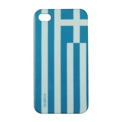 matshop.gr - VOLTE-TEL ΘΗΚΗ IPHONE 4G/4S FACEPLATE GREEK FLAG V051