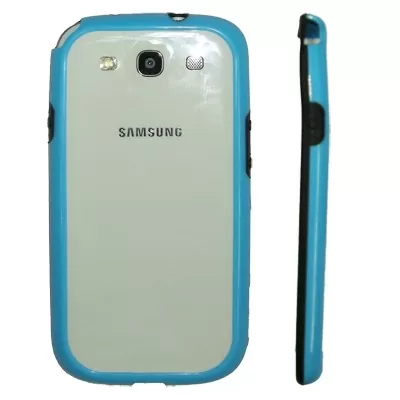 matshop.gr - VOLTE-TEL ΘΗΚΗ SAMSUNG I9300 BUMPER PC-SILICONE BLUE-BLACK