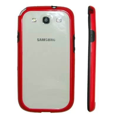 matshop.gr - VOLTE-TEL ΘΗΚΗ SAMSUNG I9300 BUMPER PC-SILICONE RED-BLACK