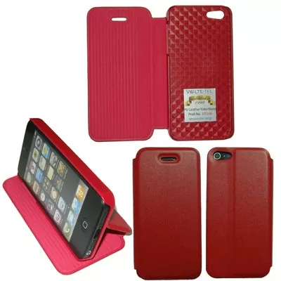 matshop.gr - VOLTE-TEL ΘΗΚΗ IPHONE SE/5/5S PU LEATHER FOLIO-STAND RED