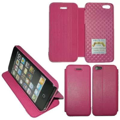 matshop.gr - VOLTE-TEL ΘΗΚΗ IPHONE SE/5/5S PU LEATHER FOLIO-STAND FUCHSIA