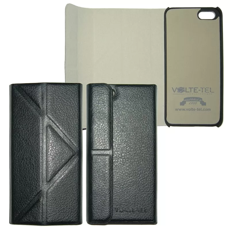 matshop.gr - VOLTE-TEL ΘΗΚΗ IPHONE SE/5/5S PU LEATHER BOOK-STAND BLACK