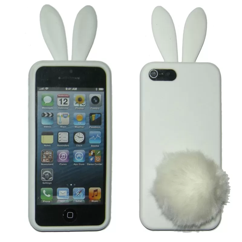 matshop.gr - VOLTE-TEL ΘΗΚΗ IPHONE SE/5 FACEPLATE BUNNY-FLUFFYTAIL V062 WHITE