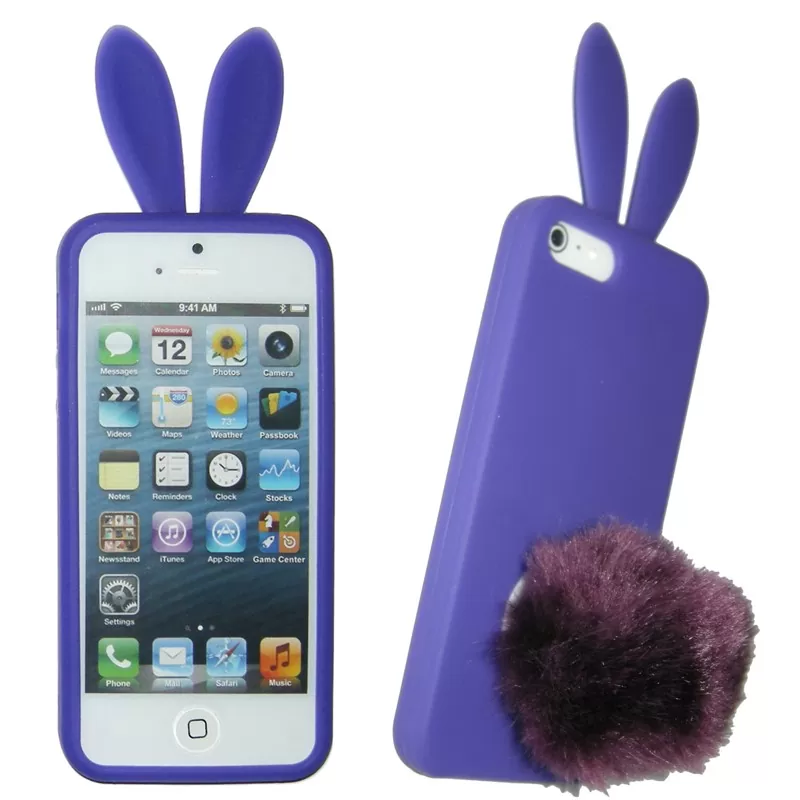 matshop.gr - VOLTE-TEL ΘΗΚΗ IPHONE SE/5S/5 FACEPLATE BUNNY-FLUFFYTAIL V064 PURPLE