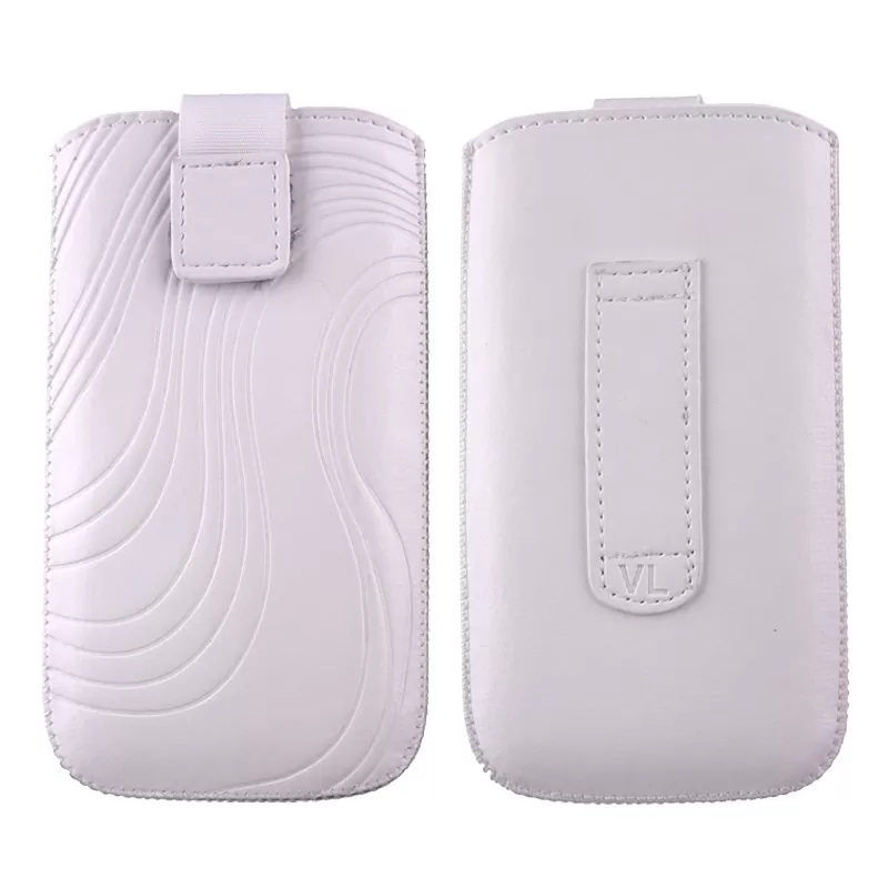 matshop.gr - VOLTE-TEL ΘΗΚΗ ΠΟΥΓΚΙ SOFTCASE "S" LEATHER VELCRO LOOP WHITE XL