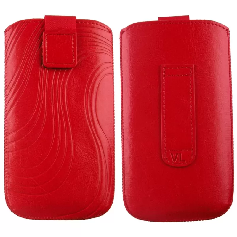 matshop.gr - VOLTE-TEL ΘΗΚΗ ΠΟΥΓΚΙ SOFTCASE "S" LEATHER VELCRO LOOP RED XXL