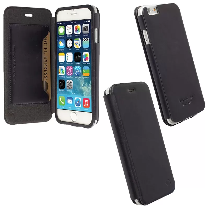 matshop.gr - KRUSELL ΘΗΚΗ IPHONE 6S/6 4.7" LEATHER FLIPCOVER KIRUNA BLACK