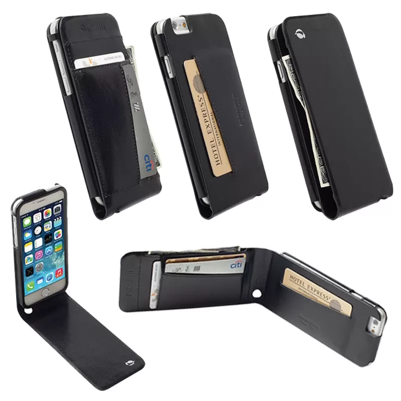 matshop.gr - KRUSELL ΘΗΚΗ IPHONE 6S/6 4.7" LEATHER WALLET CASE KALMAR BLACK