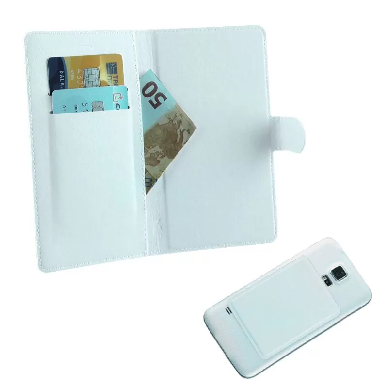 matshop.gr - VOLTE-TEL ΘΗΚΗ UNIVERSAL 5.1"-5.7" LEATHER LINE BOOK 3M MAGNET WHITE