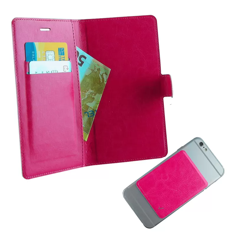 matshop.gr - VOLTE-TEL ΘΗΚΗ UNIVERSAL 4.5"-5.1" LEATHER BOOK 3M MAGNET PINK