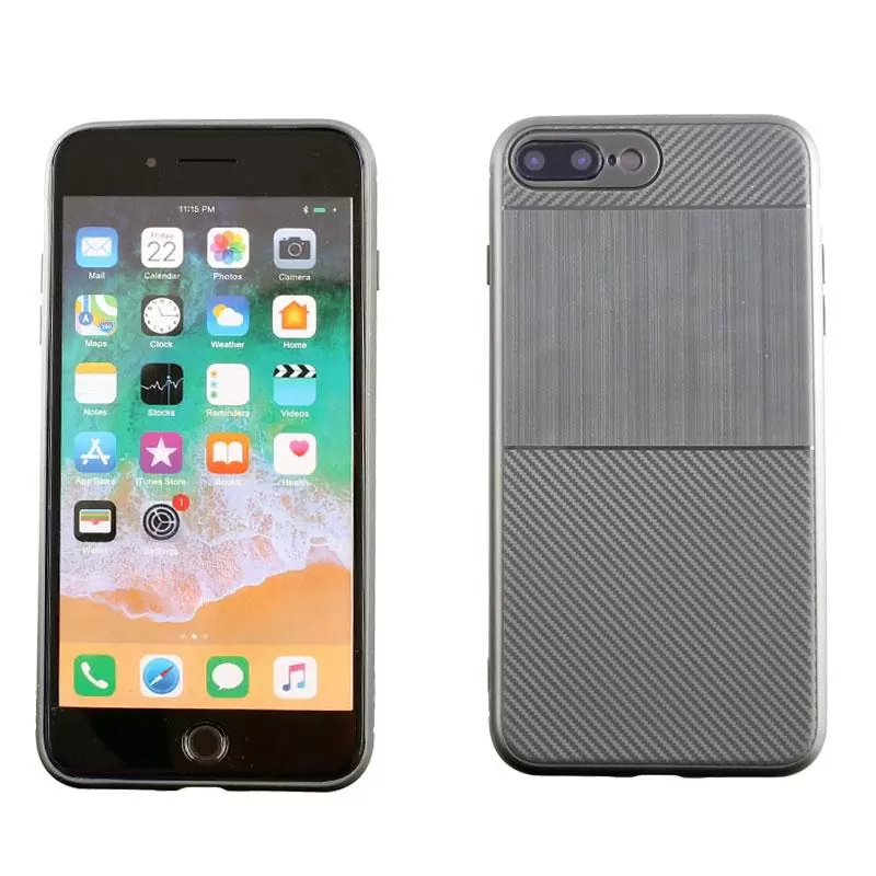 matshop.gr - IDOL 1991 ΘΗΚΗ IPHONE 8 PLUS/7 PLUS 5.5" CARBON TPU GREY