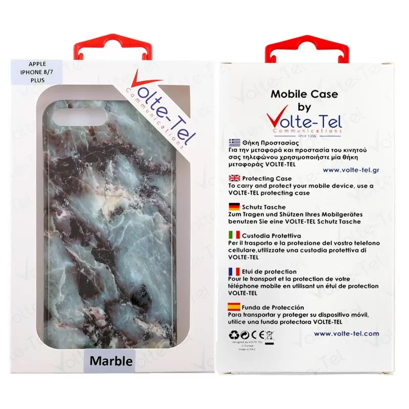 matshop.gr - VOLTE-TEL ΘΗΚΗ IPHONE 8 PLUS/7 PLUS 5.5" MARBLE TPU BLUE 04