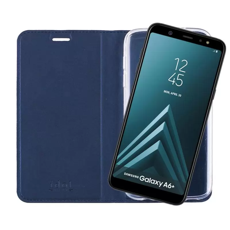 matshop.gr - IDOL 1991 ΘΗΚΗ SAMSUNG A6 PLUS 2018 A605 6.0" PRIME MAGNET BOOK STAND DARK BLUE