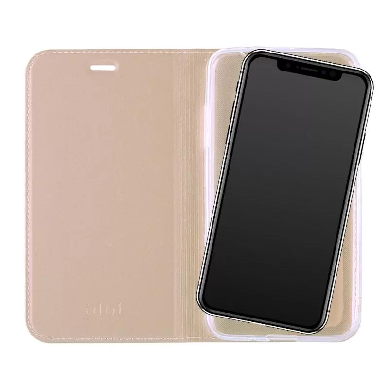 matshop.gr - IDOL 1991 ΘΗΚΗ IPHONE XS MAX 6.5" PRIME MAGNET BOOK STAND GOLD