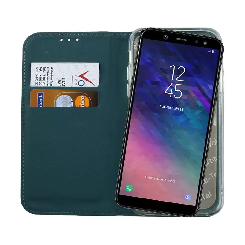 matshop.gr - VOLTE-TEL ΘΗΚΗ SAMSUNG A6 PLUS 2018 A605 6.0" POCKET MAGNET BOOK STAND BLUE