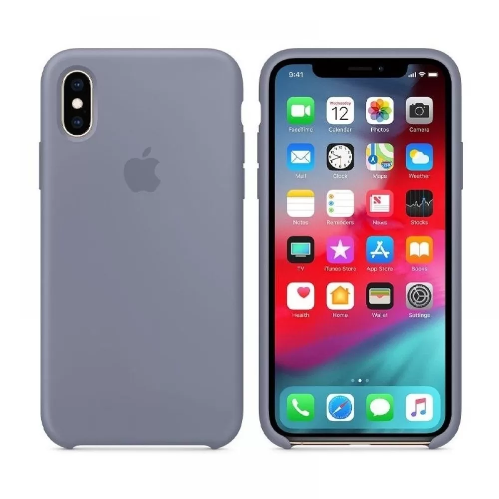 matshop.gr - ΘΗΚΗ IPHONE XS/X MTFC2ZM/A SILICONE COVER LAVENDER GREY PACKING OR