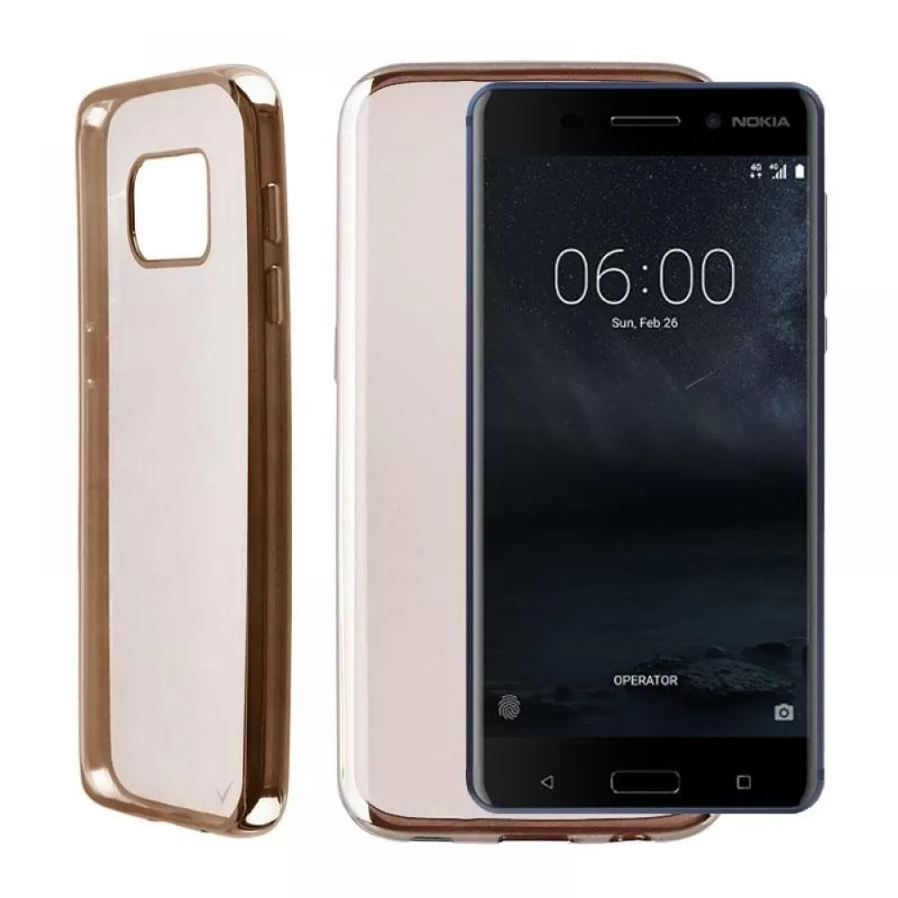 matshop.gr - VOLTE-TEL ΘΗΚΗ NOKIA 6 5.5" FACEPLATE ELECTROPLATING GOLD