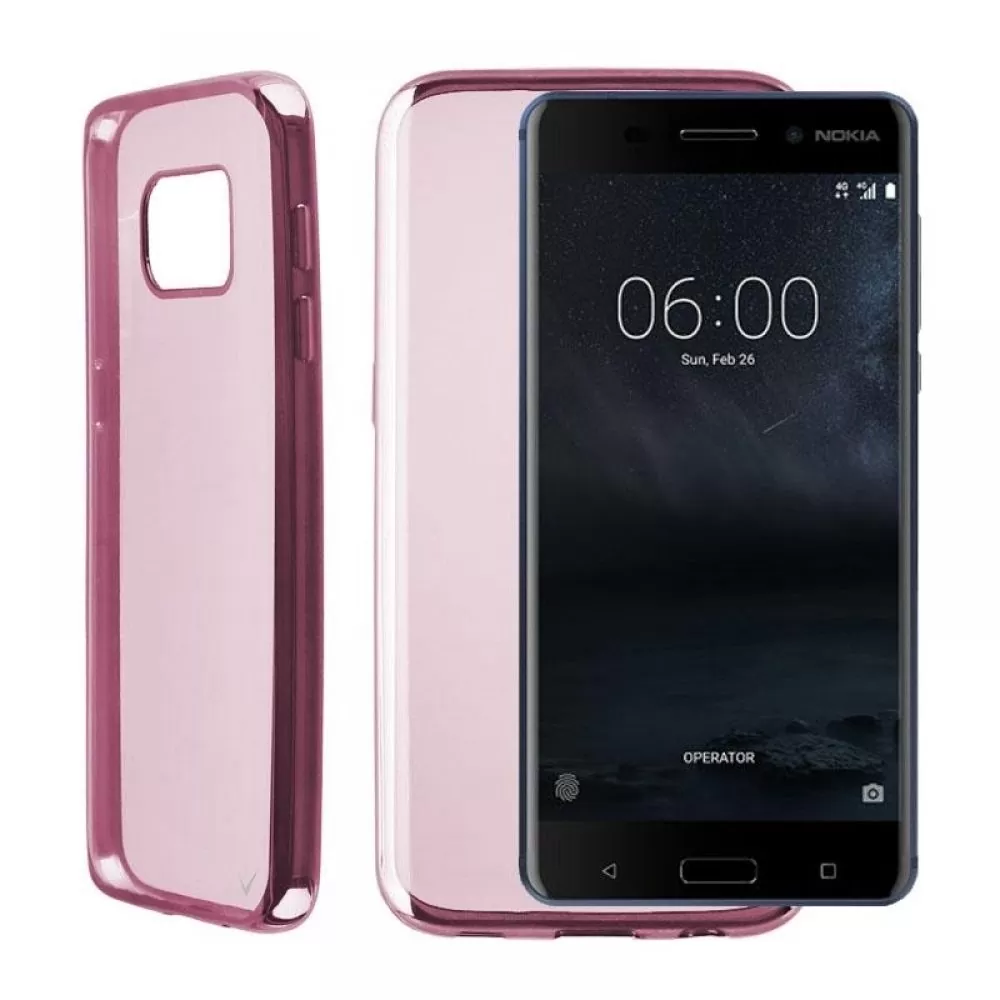 matshop.gr - VOLTE-TEL ΘΗΚΗ NOKIA 6 5.5" FACEPLATE ELECTROPLATING FUCHSIA