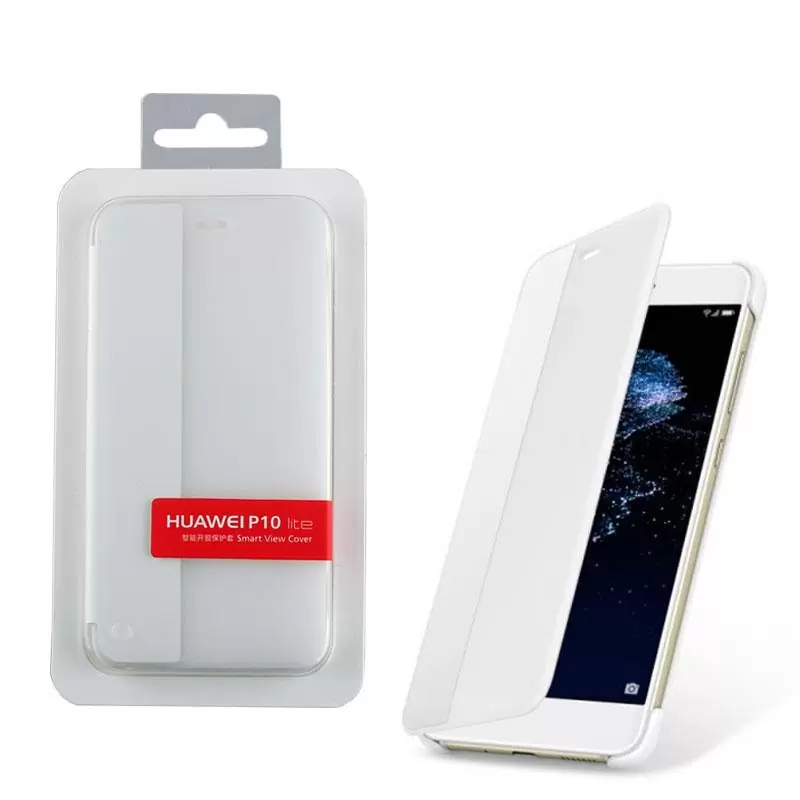 matshop.gr - ΘΗΚΗ HUAWEI P10 LITE FLIP VIEW COVER 51991909 WHITE PACKING OR