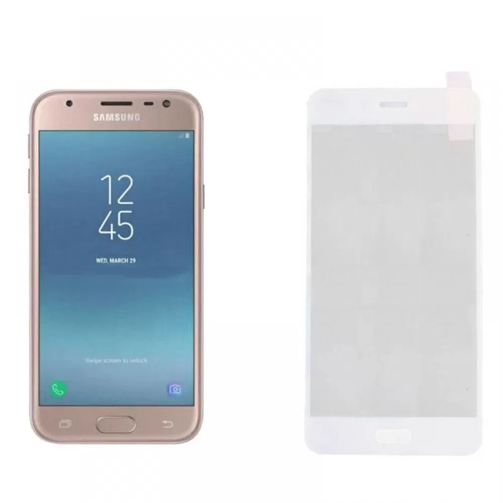 matshop.gr - IDOL 1991 TEMPERED GLASS SAMSUNG J3 2017 J330 5.0" 9H 0.25mm 2.5D SPECIAL FULL COVER WHITE