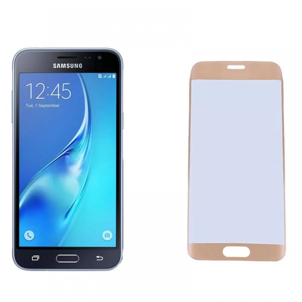 matshop.gr - IDOL 1991 TEMPERED GLASS SAMSUNG J320 2016 5.0" 9H 0.25mm 2.5D SPECIAL FULL COVER GOLD