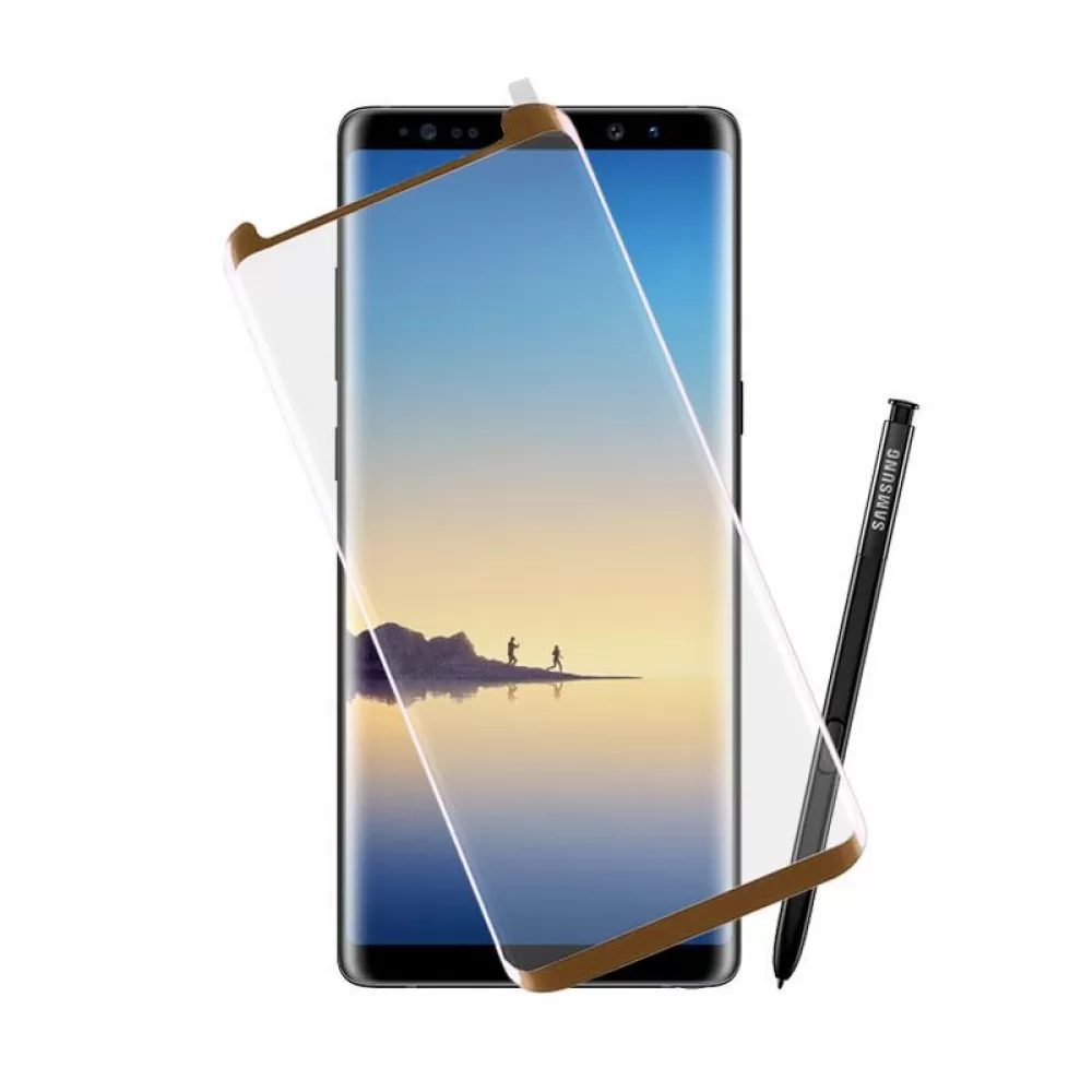 matshop.gr - IDOL 1991 TEMPERED GLASS SAMSUNG NOTE 8 N950 6.3"9H 0.30mm 3D EDGE GLUE SEMI CURVED GOLD