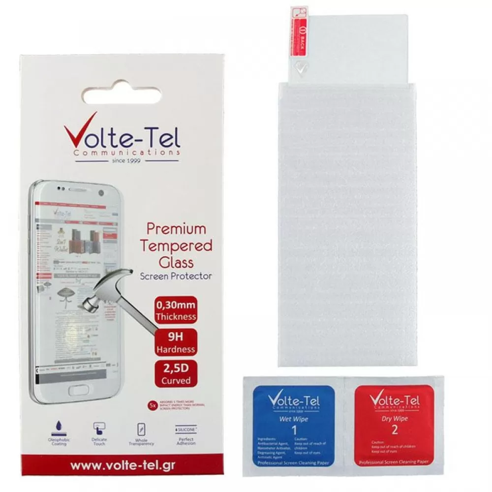 matshop.gr - VOLTE-TEL TEMPERED GLASS FLUO X 5.0" 9H 0.30mm 2.5D FULL GLUE