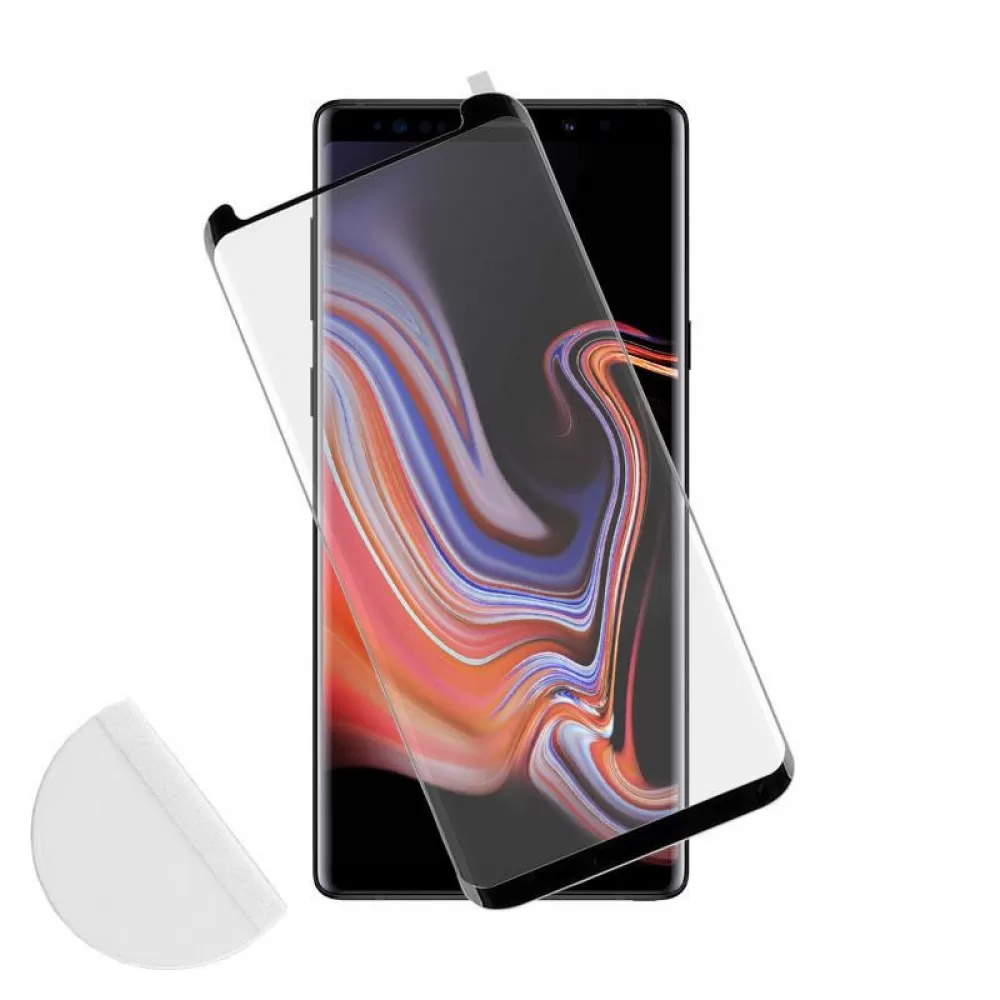 matshop.gr - IDOL 1991 TEMPERED GLASS SAMSUNG NOTE 9 N960 0.30mm 3D  SEMI CURVED BLACK + SQUEEZY CARD