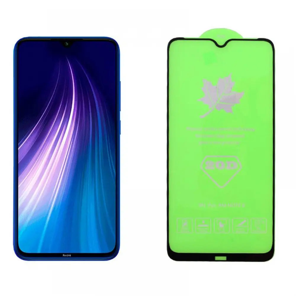 matshop.gr - IDOL 1991 TEMPERED GLASS XIAOMI REDMI NOTE 8 6.3" 9H 0.25mm 20D FULL GLUE SEMI CURVED BLACK