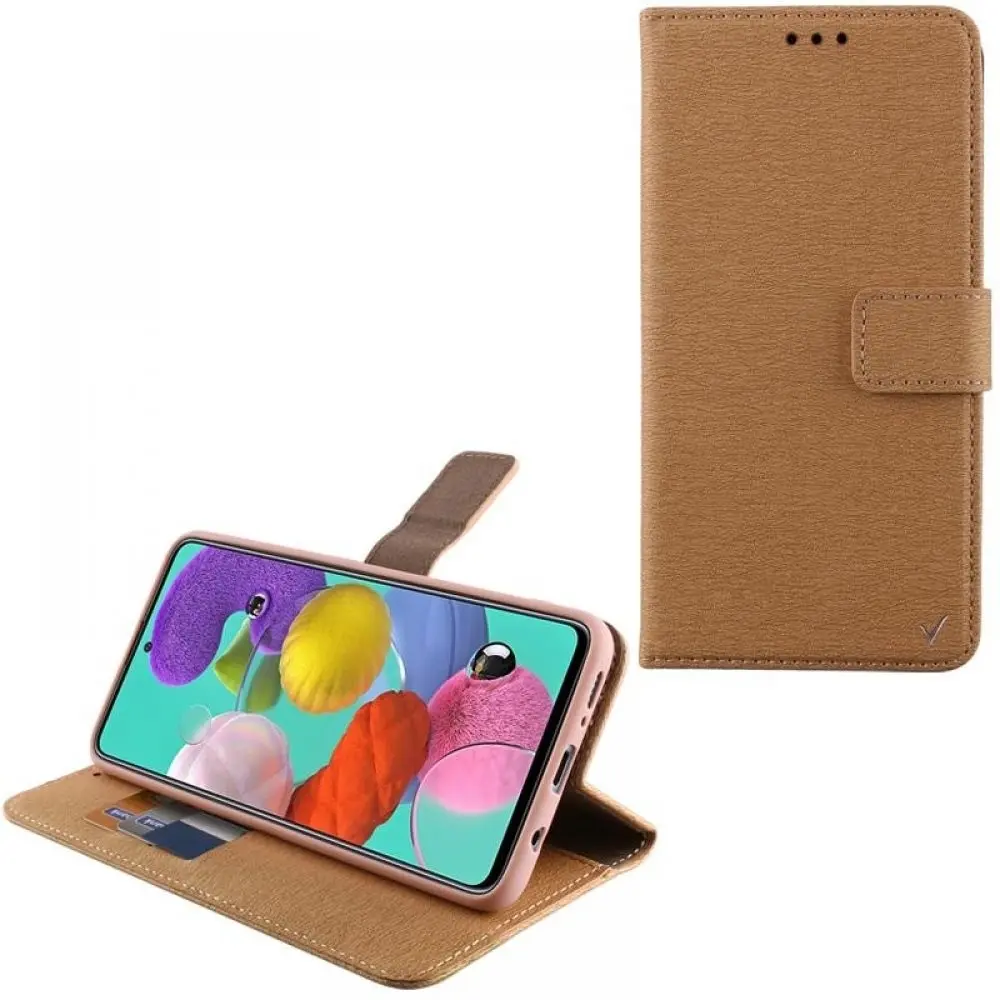 matshop.gr - VOLTE-TEL ΘΗΚΗ SAMSUNG A51 A515 6.5" ALLURE MAGNET BOOK STAND CLIP GOLD