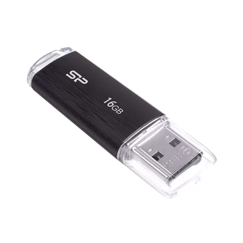matshop.gr - SILICON POWER USB FLASH DRIVE 16GB USB 2.0 ULTIMA U02 SP016GBUF2U02V1K BLACK