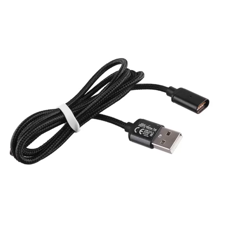 matshop.gr - VOLTE-TEL USB ΦΟΡΤΙΣΗΣ-DATA MAGNETIC BRAIDED VCD08 2.4A 1m BLACK