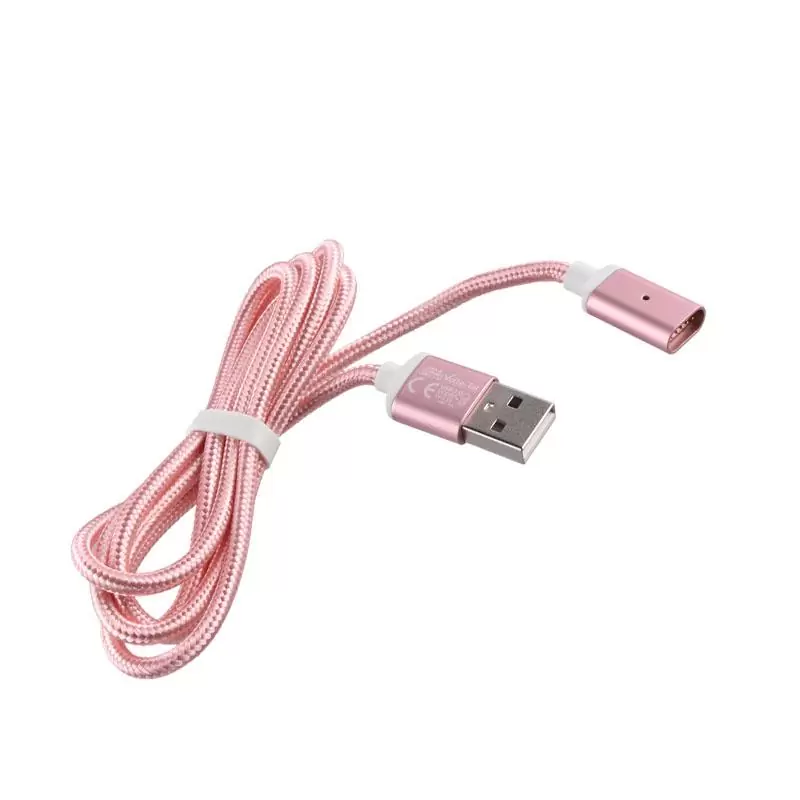 matshop.gr - VOLTE-TEL USB ΦΟΡΤΙΣΗΣ-DATA MAGNETIC BRAIDED VCD08 2.4A 1m ROSE-GOLD