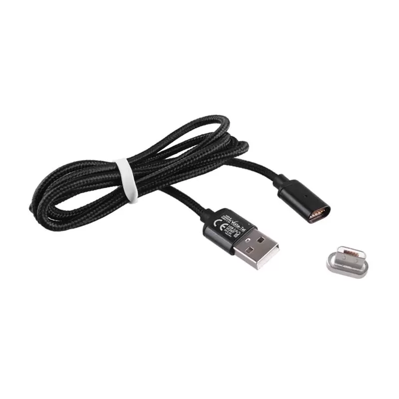matshop.gr - VOLTE-TEL MICRO USB ΦΟΡΤΙΣΗΣ-DATA MAGNETIC BRAIDED VCD08 2.4A 1m BLACK