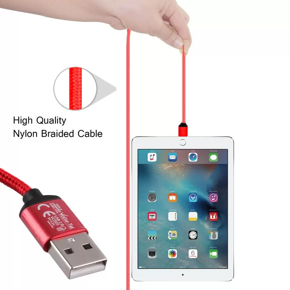 matshop.gr - VOLTE-TEL LIGHTNING USB ΦΟΡΤΙΣΗΣ-DATA MAGNETIC BRAIDED VCD08 2.4A 1m RED