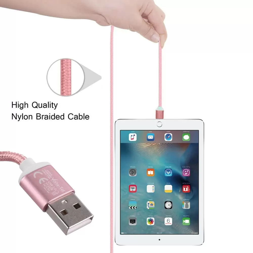 matshop.gr - VOLTE-TEL LIGHTNING USB ΦΟΡΤΙΣΗΣ-DATA MAGNETIC BRAIDED VCD08 2.4A 1m ROSE-GOLD