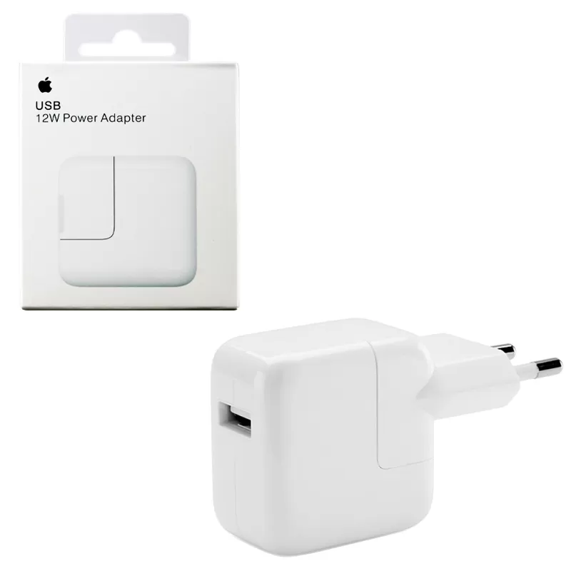 matshop.gr - TRAVEL POWER ADAPTER USB APPLE IPAD/IPHONE MD836ZM/A A1401 2.4A 12W + EURO PLUG WHITE PACKING OR