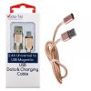 matshop.gr - VOLTE-TEL USB ΦΟΡΤΙΣΗΣ-DATA MAGNETIC BRAIDED VCD08 2.4A 1m GOLD