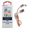 matshop.gr - VOLTE-TEL LIGHTNING USB ΦΟΡΤΙΣΗΣ-DATA MAGNETIC BRAIDED VCD08 2.4A 1m GOLD