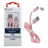 matshop.gr - VOLTE-TEL LIGHTNING USB ΦΟΡΤΙΣΗΣ-DATA MAGNETIC BRAIDED VCD08 2.4A 1m ROSE-GOLD