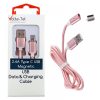 matshop.gr - VOLTE-TEL TYPE C USB ΦΟΡΤΙΣΗΣ-DATA MAGNETIC BRAIDED VCD08 2.4A 1m ROSE-GOLD