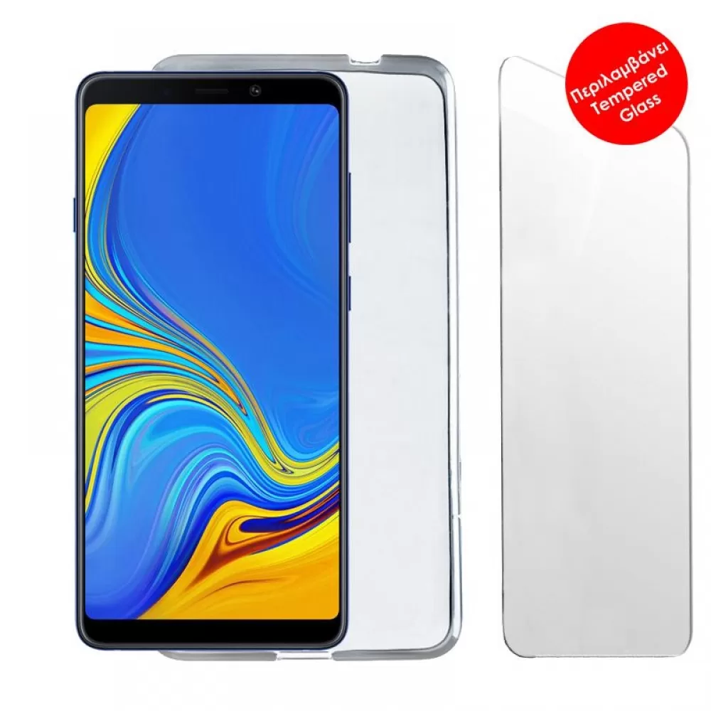 matshop.gr - VOLTE-TEL COMBO SAMSUNG A9 2018 A920 6.3" TEMPERED 0.30 + ΘΗΚΗ SLIMCOLOR WHITE