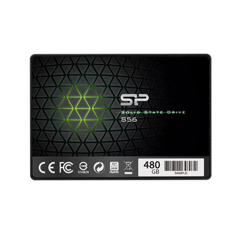 matshop.gr - SILICON POWER 2.5" S56 SSD SATA III TCL 3D NAND 480GB 6GB/SEC R/W 560/530MB/s SLIM DESIGN GREEN
